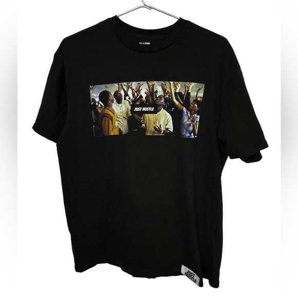 Just Hustle Make Moves Not Excuses Black Men’s L T-Shirt Streetwear - Picture 1 of 5